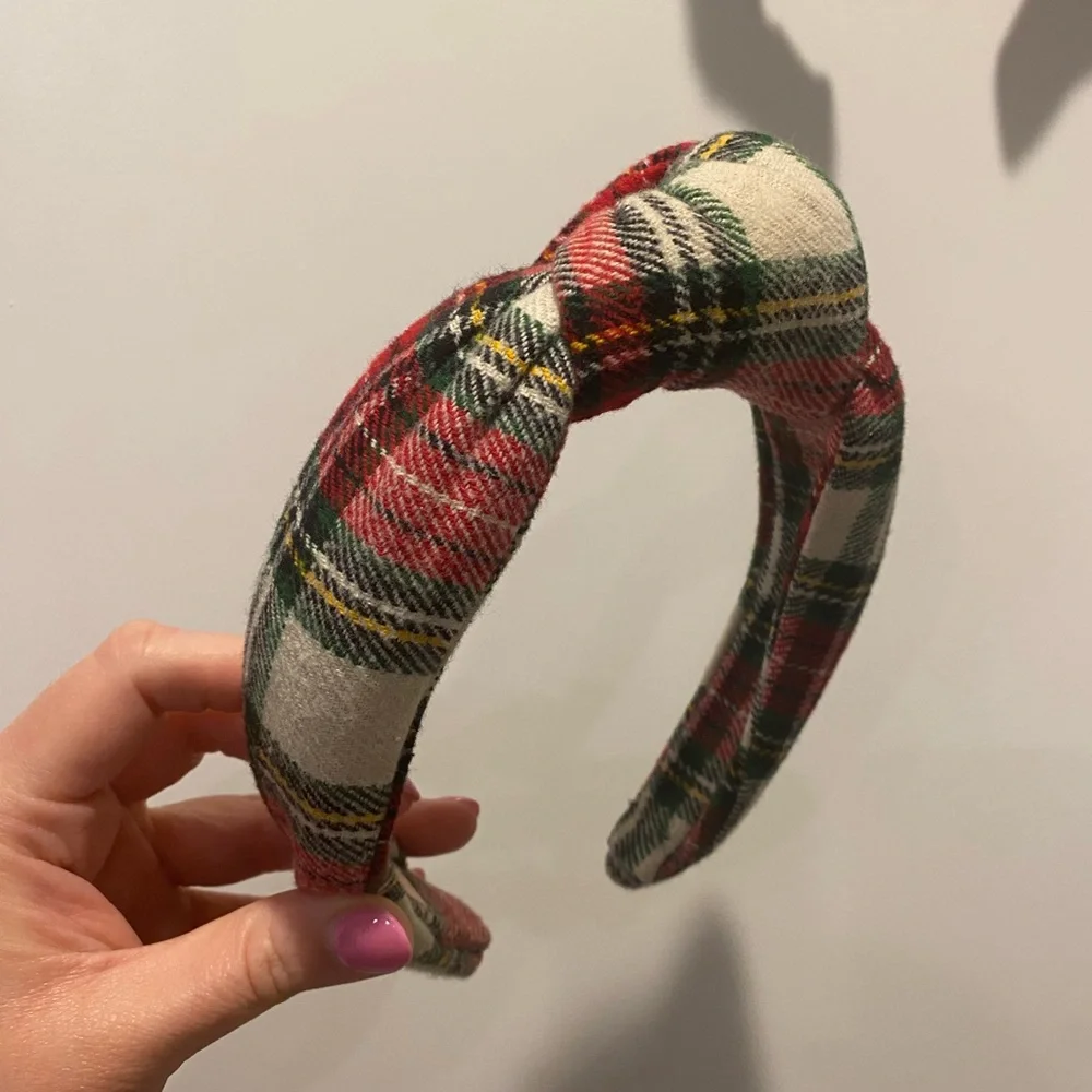 Bundle of 5 Women Knot Headbands - EUC - Leopard, Plaid, Blk, Pink, Yellow - Picture 4 of 8